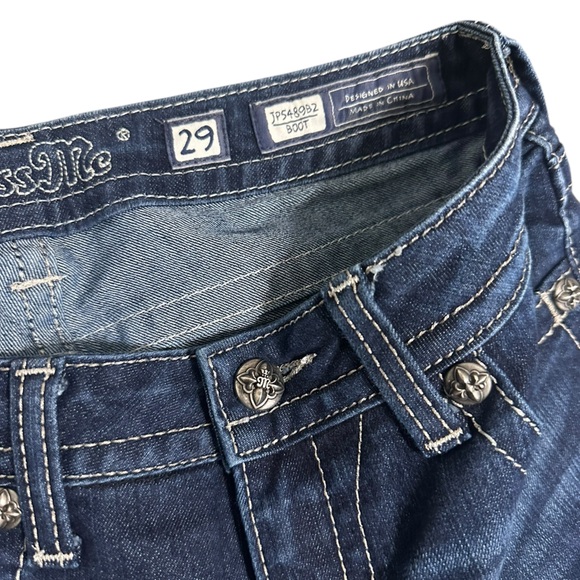 Women's Blue Embellished Jeans - Picture 6 of 8